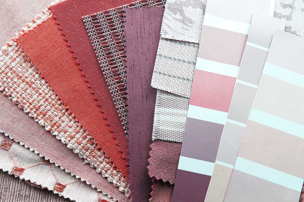 Upholstery texture color samples